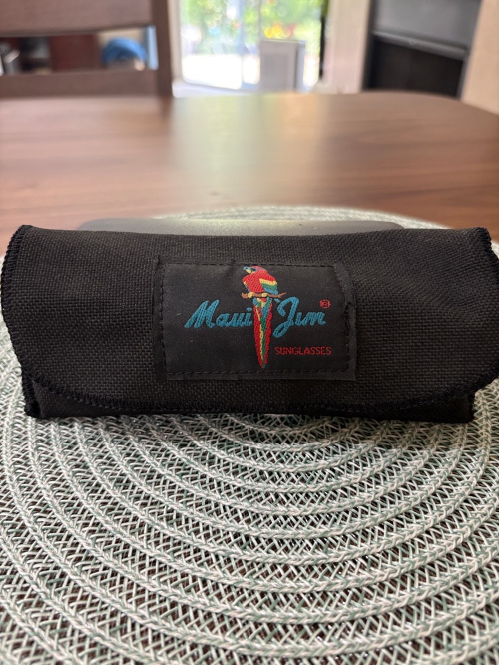 Maui Jim Black Toiletry/Sunglass Pouch with Multicolor Logo